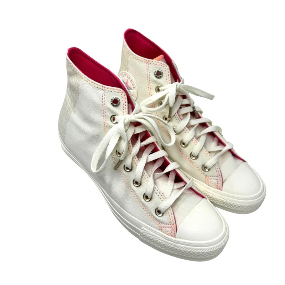 Converse Chuck Taylor High Sneakers Casual Skate Shoe Women Egret Canvas A06865C
